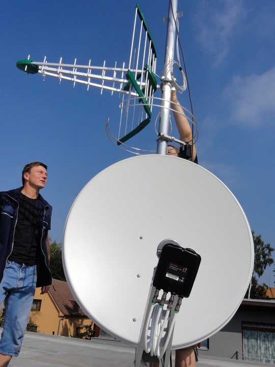 instalace anteny, satelitu